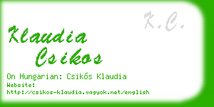 klaudia csikos business card