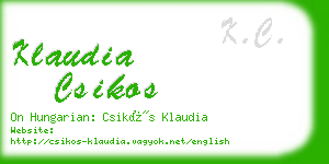 klaudia csikos business card